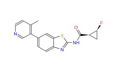 (1S,2S)-2-Fluoro-N-[6-(4-methyl-3-pyridinyl)-2-benzothiazolyl]cyclopropanecarboxamide