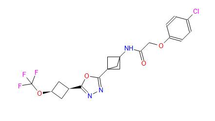 Acetamide, 2-(4-chlorophenoxy)-N-[3-[5-[cis-3-(trifluoromethoxy)cyclobutyl]-1,3,4-oxadiazol-2-yl]bicyclo[1.1.1]pent-1-yl]-