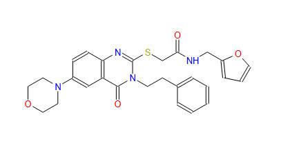 Acetamide, 2-[[3,4-dihydro-6-(4-morpholinyl)-4-oxo-3-(2-phenylethyl)-2-quinazolinyl]thio]-N-(2-furanylmethyl)-