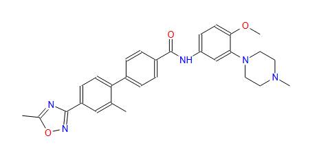 N-[4-METHOXY-3-(4-METHYLPIPERAZIN-1-YL)-PHENYL]-4-[2-METHYL-4-(5-METHYL-1,2,4-OXADIAZOL-3-YL)PHENYL]BENZAMIDE