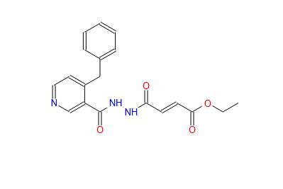 2-Butenedioic acid (2E)-, 1-ethyl ester, 4-[2-[[4-(phenylmethyl)-3-pyridinyl]carbonyl]hydrazide]