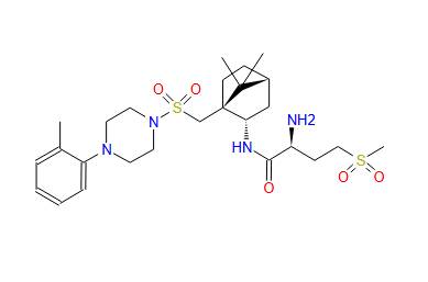 1-((7,7-DIMETHYL-2(S)-(2(S)-AMINO-4-(METHYLSULFONYL)BUTYRAMIDO)BICYCLO[2,2,1]HEPTAN-1(S)-YL)METHYLSULFONYL)-4-(2-METHYLPHENYL)PIPERAZINE HYDROCHLORIDE