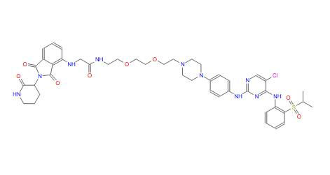 N-(2-(2-(2-(4-(4-((5-Chloro-4-((2-(isopropylsulfonyl)phenyl)amino)pyrimidin-2-yl)amino)phenyl)piperazin-1-yl)ethoxy)ethoxy)ethyl)-2-((1,3-dioxo-2-(2-oxopiperidin-3-yl)isoindolin-4-yl)amino)acetamide