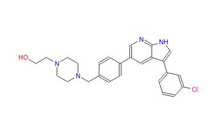 1-Piperazineethanol, 4-[[4-[3-(3-chlorophenyl)-1H-pyrrolo[2,3-b]pyridin-5-yl]phenyl]methyl]-