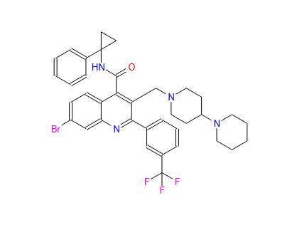 3-([1,4′-Bipiperidin]-1′-ylmethyl)-7-bromo-N-(1-phenylcyclopropyl)-2-[3-(trifluoromethyl)phenyl]-4-quinolinecarboxamide