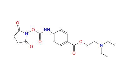 Benzoic acid, 4-[[[(2,5-dioxo-1-pyrrolidinyl)oxy]carbonyl]amino]-, 2-(diethylamino)ethyl ester