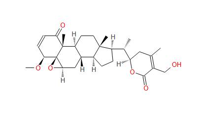Ergosta-2,24-dien-26-oic acid, 5,6-epoxy-22,27-dihydroxy-4-methoxy-1-oxo-, δ-lactone, (4β,5β,6β,22R)-