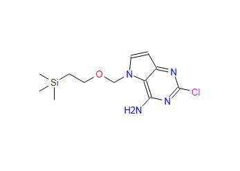 2-chloro-5-((2-(trimethylsilyl)ethoxy)methyl)-5H-pyrrolo[3,2-d]pyrimidin-4-amine